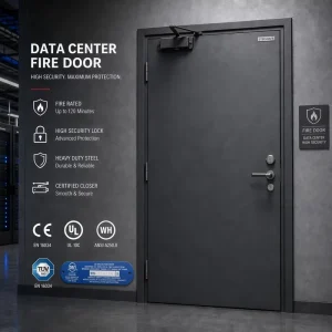 Fire Insulated Galvanized Steel Fire Exit Door Anti rust Durable Metal Fire Door for Shopping Mall Hotel Corridor