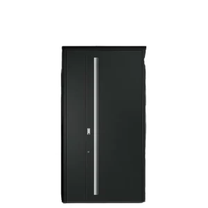 Fire Resistant Metal Door with Galvanized Anti Rust Finish Ideal for Outdoor Covered Corridor