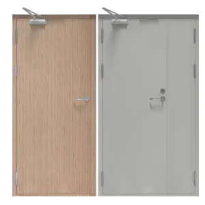 Fire Resistant Steel Metal Doors with CE Certification for Emergency Export