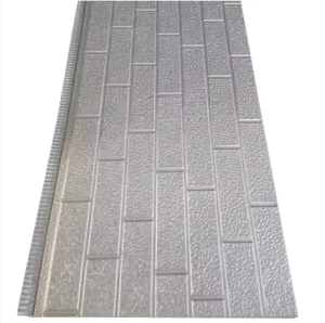 Fireproof Eco Friendly Decorative Metal Wall Panel Carved Design for Exterior Cold Room Decoration PU Sandwich Panel Steel