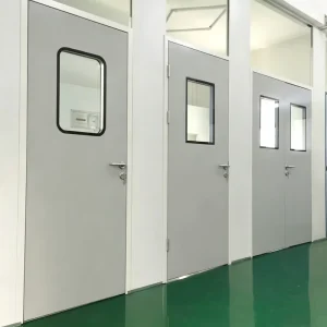 Fireproof and Antibacterial Metal Single Swing Door Clean Room Door Suitable for Hospital Ward Doors