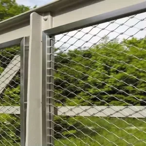 Flexible 6-Foot Garden Fence with Green Wall Mesh Stainless Steel Wire Rope Trellis for Climbing Plants