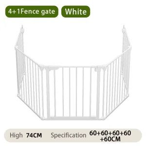 Foldable Baby Safety Gate for Toddlers Indoor Plastic Black White Child Protection Barrier Nursery Activity Enclosure