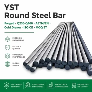 Forged Carbon Steel Round Bar Q235 Q460 ASTM EN JIS Hot Rolled for Structural Construction Mold ISO CE