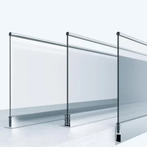 Frameless Aluminum U Channel Glass Railing for Balcony