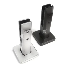 Frameless Glass Pool Clamp Fittings Fencing Glass For Swimming Pool Railing Balustrade Post Adjustable SS 304 Black Glass Spigot