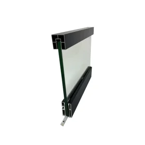 Frameless Glass Railing Aluminum U Channel Balustrade Handrail Embedded Exposed Fixed Track for Balcony Staircase Pool