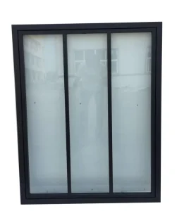 French Galvanized Steel Fixed Soundproof Tempered Glass Window Grill Powder Coated Surface Customizable Size Color