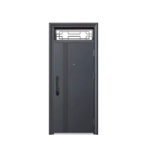 French Steel Security Doors Metal Simple Style Fire Steel Rated Door Front Interior Anticorrosion Door