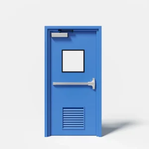 Front Door Workshop Commercial Security Single Explosion Fireproof Cast Aluminum Steel Door Hollow Metal Modern Finished