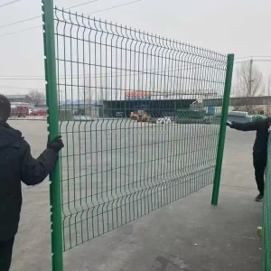 Galvanized 3D Curved Welded Wire Mesh Fence Panel, 2 m, for Roads, Gardens, Schools, and Playgrounds