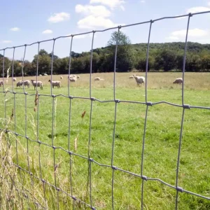 Galvanized Horse Fence With Hinge Joint Knot Flexible and Safe Field Fence for Paddocks and Pastures Flexible for Uneven Terrain