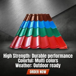 Galvanized PPGI Prepainted Color Corrugated Steel Metal Roofing Sheet 26 Gauge Coated Roof Sheet for House Building Material