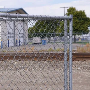 Galvanized PVC-Coated Chain Link Fence, Cyclone, 8 ft Height, Industrial, Rustproof
