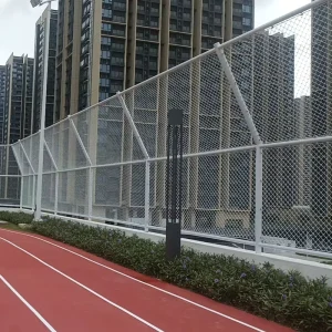 Galvanized PVC Coated Tennis Court Fence Netting Economical Chain Link Wire Mesh Easily Assembled Fencing Trellis Gates