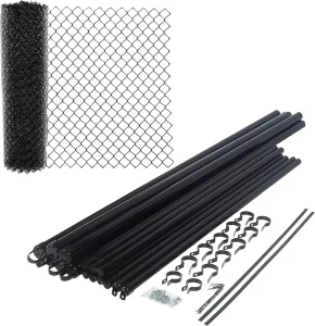 Galvanized PVC Cyclone Chain Link Fence Roll, 4 ft to 8 ft Tall, Farm Security
