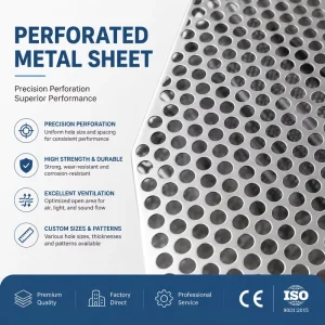Galvanized Perforated Metal Mesh Sheet Corrosion Resistant Filter Screen for Industrial Application