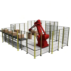 Galvanized Powder-Coated Robot Safety Fence Anti-Collision Guard for Factory Use