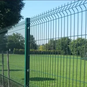 Galvanized Steel 3D Curved Welded Mesh Fence Panel for Outdoor Boundary Fencing, Easily Assembled, Rust Resistant