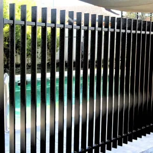 Galvanized Steel 3D Ornamental Blade Privacy Fence Panel for Outdoor Gardens
