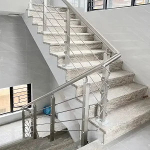 Galvanized Steel Balustrade System for Balconies & Indoor Staircases Rustproof Metal Handrail Railing with Easy Install