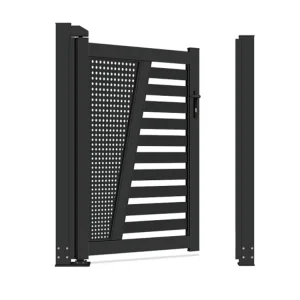 Galvanized Steel Outdoor Single Gate with Laser-Cut Design for House