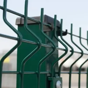 Galvanized Steel PVC-Coated 3D Curved Welded Wire Security Fence Panels, 6 ft