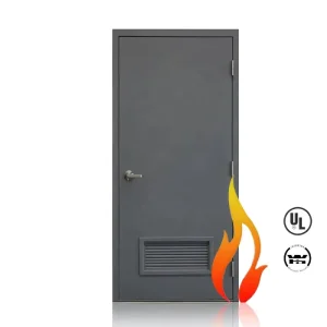 Galvanized Steel Panel Fire Proof Door Emergency Exit Hollow Metal Steel Fire Door for Hospital Hotel Mall Workshop School