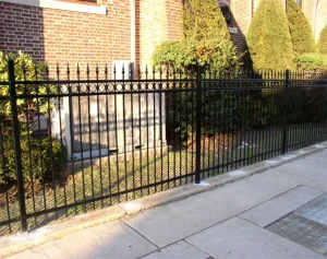 Galvanized Steel Picket Fence Panels 6ft High Wrought Iron Style Garden Security
