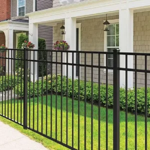 Galvanized Steel Picket Fence Panels Rust-Proof Metal Garden Fencing for Large Scale Construction Projects