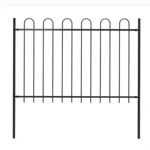 Galvanized Steel Picket Fence Tubular Metal Garden Fencing Powder Coated Anti-Rust Security Boundary for Commercial
