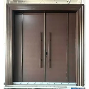 Galvanized Steel Residential Metal Door for Luxury Villas Iron Door Factory Price Steel Front Door Acoustic