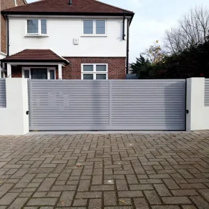 Galvanized Steel Sliding Gates and Custom Aluminum Swing Gates with Automatic Gate Opener, Heavy Duty