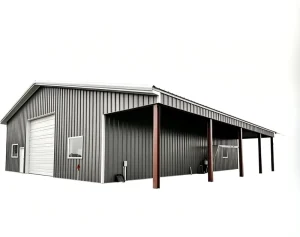 Galvanized Steel Structure Building with C Z Shape Purlin and Long Warranty for Commercial Warehouse Construction
