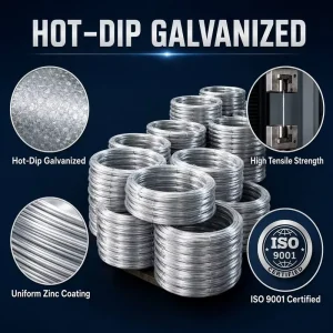 Galvanized Steel Wire 0.7mm 6mm Soft Annealed Tie Wire for Garden Fence Packaging Rebar Wire Supply Factory