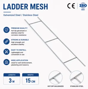 Galvanized Truss Mesh or Ladder Mesh Stainless Steel Brick Mesh Building Materials for Construction
