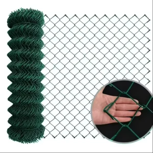 Galvanized Welded Wire Mesh Fence Panel, PVC-Coated Aluminum Chain Link Garden Fence