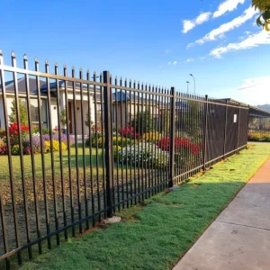 Garden Black Metal Fence Steel Fence Panels Ornamental Steel Picket Fence