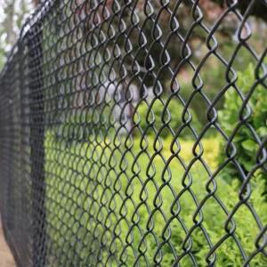 Garden Fencing PVC Black Vinyl Coated Hot Dipped Galvanized Cyclone Wire Mesh Metal 6ft 8 ft Chain Link Fence