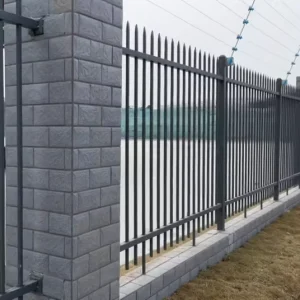 Garden Outdoor Steel Fence Modern Corten Steel Panel Electro Galvanized Picket or Barred Fencing Galvanized Steel Fence Poles