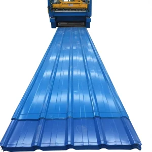 Gl Az120 0.4mm Ppgl Az150 0.45mm Gl Az180 0.5mm Wave Galvalume Ribbed Aluzinc Trapezoidal Aluminum Zinc Roofing Sheet