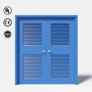 Glass Vision Panel Fire Proof Door 90Minutes Steel Security Commercial Metal Entry Doors for School Classroom Office