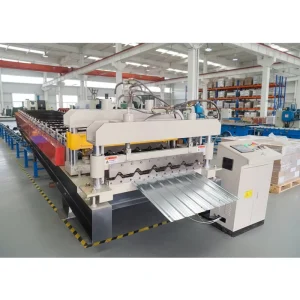 Good Stability Trapezoidal Metal Corrugated Iron Sheet Automatic Bending Roof Roll Forming Machine Cnc with PLC Controlled