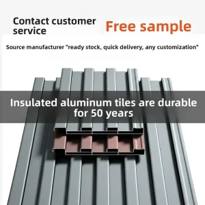 Great Wall Contemporary Insulated Metal Aluminum Alloy Double Layer Waterproof Flat Top Roof Tile Large Panel Covering