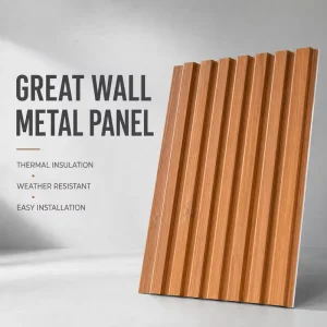 Great Wall Pattern Metal Carved PU Polyurethane Sandwich Panel Insulated Cladding for Office Building Exterior Wall