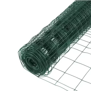 Green Hot-Dip Galvanized and Polyester Powder-Coated Holland Wire Mesh Euro Fence, 6 Feet, for Garden and Construction
