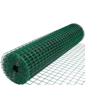 Green PVC-Coated Welded Holland Wire Mesh Roll for Garden Farm Boundary Fencing