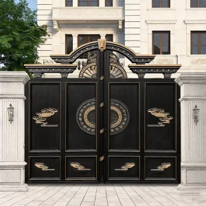 Grille Design Heavy Duty Wrought Iron Driveway Gates