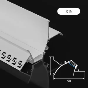 Gypsum Drywall Aluminum Extrusion Profiles Aluminum Led Light Profiles with Channel Diffuser