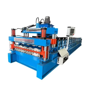 HD Metal Steel Roll Roofing Sheets Making Machine Double Layer Glazed Tile Making Forming Machine